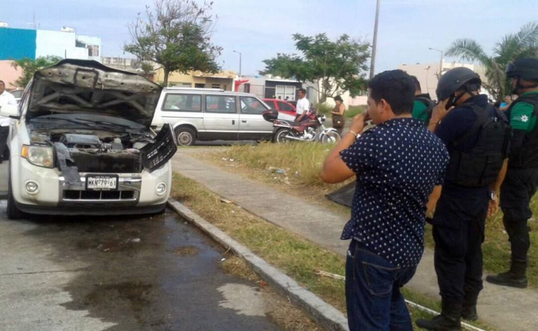 Por la mañana, al menos cuatro sujetos que viajaban abordo de un jetta color azul hicieron disparos a la afueras de esa misma casilla receptora del voto (Foto: Patricia Morales)