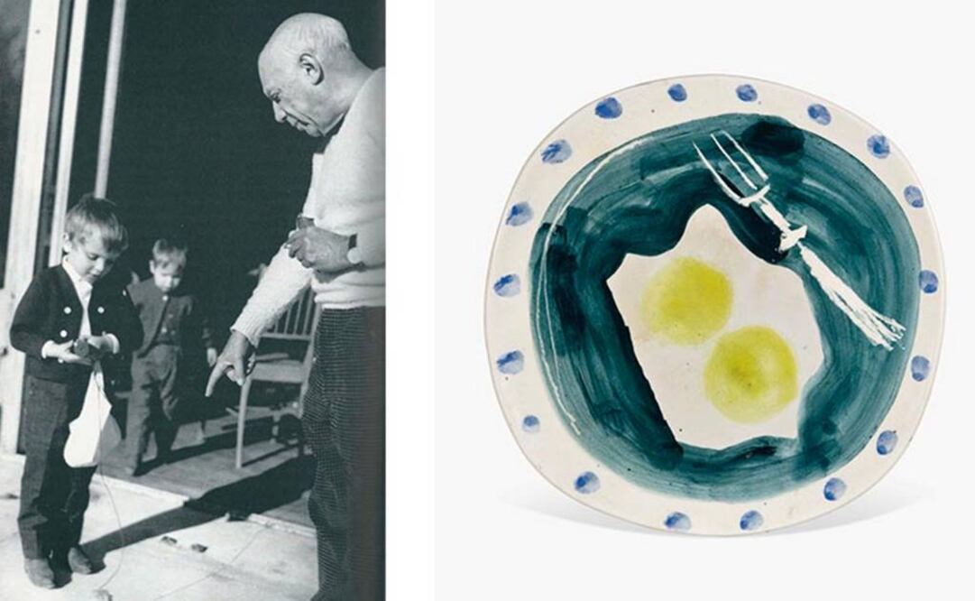 El artista elaboró este plato con un huevo frito especialmente para Bosé. (FOTO: Christie's)