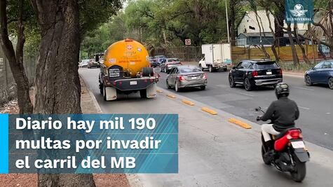 Llueven multas por invadir carril del Metrobús