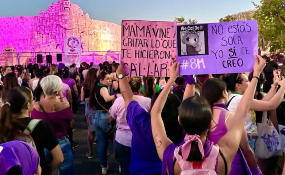 Preparativos sobre la marcha M8 del próximo domingo en Yucatán. Foto Especial.