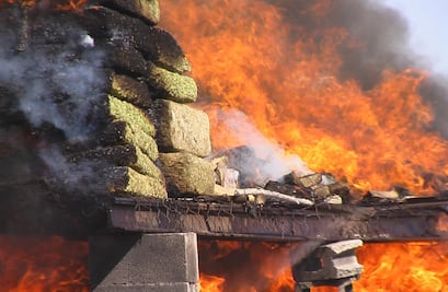 Incineran más de 8 toneladas de droga en BC