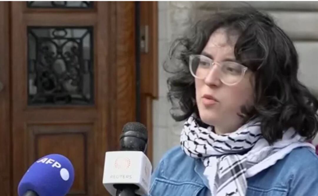 Johannah King-Slutzky, representante de la Universidad, candidata a doctorado en la Escuela de Graduados en Artes y Ciencias de Columbia, y docente. Foto: captura de video