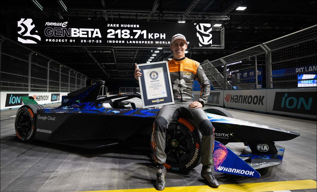 Jake Hughes logró el Récord Guinness - Foto: Fórmula E
