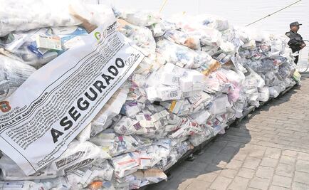 Van 533 toneladas aseguradas de medicamentos ilegales en los últimos 5 años