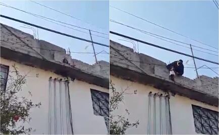 Policías de Neza rescatan a niña de una marquesina