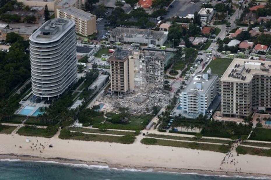 Las fotos del antes y después del edificio que colapsó en Miami