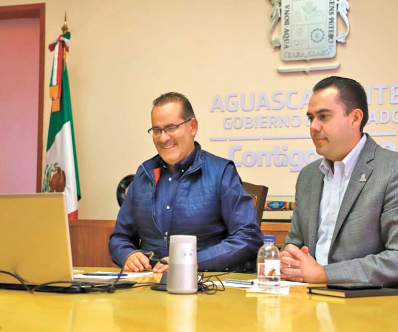 El gobernador Martín Orozco Sandoval tuvo una reunión virtual con integrantes de la OCDE. Foto: Especial