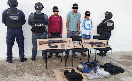Detienen a presuntos integrantes del Cártel Chiapas-Guatemala en Cintalapa; decomisan armas, cartuchos y vehículos 