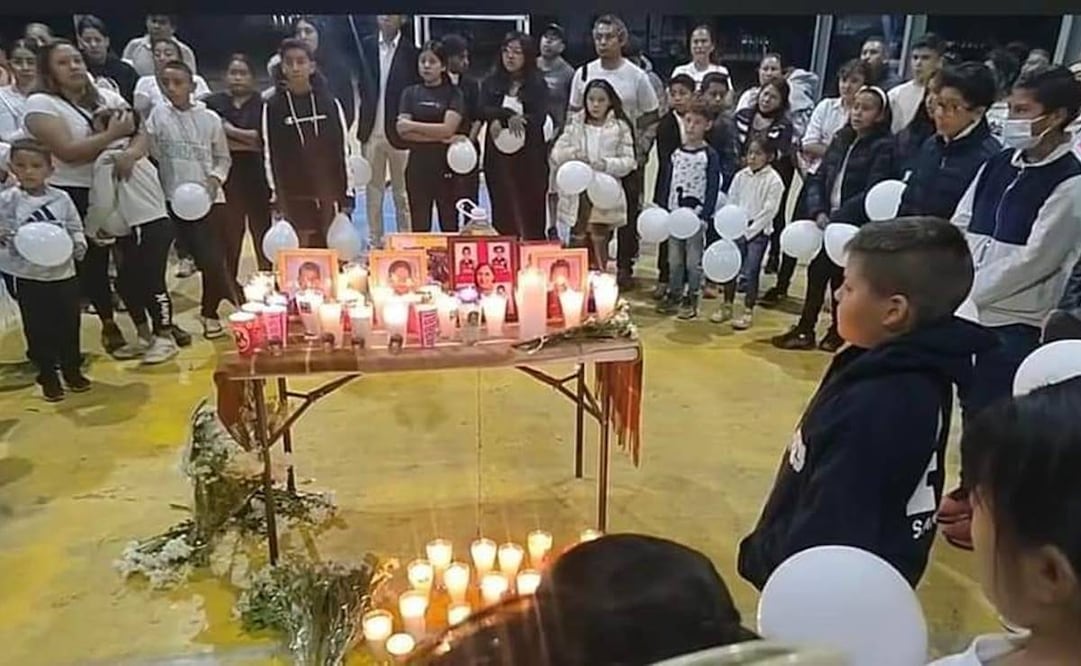 Despiden a cuatro jugadores de basquetbol infantil que fallecieron en accidente en Oaxaca. Foto: Especial