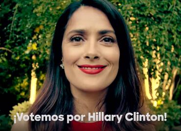 Salma Hayek alienta a latinos de EU a votar por Hillary Clinton