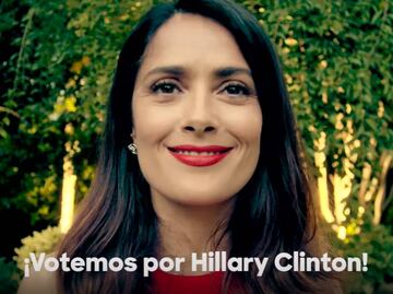 Salma Hayek alienta a latinos de EU a votar por Hillary Clinton