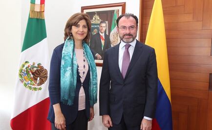 Recibe Videgaray a canciller de Colombia