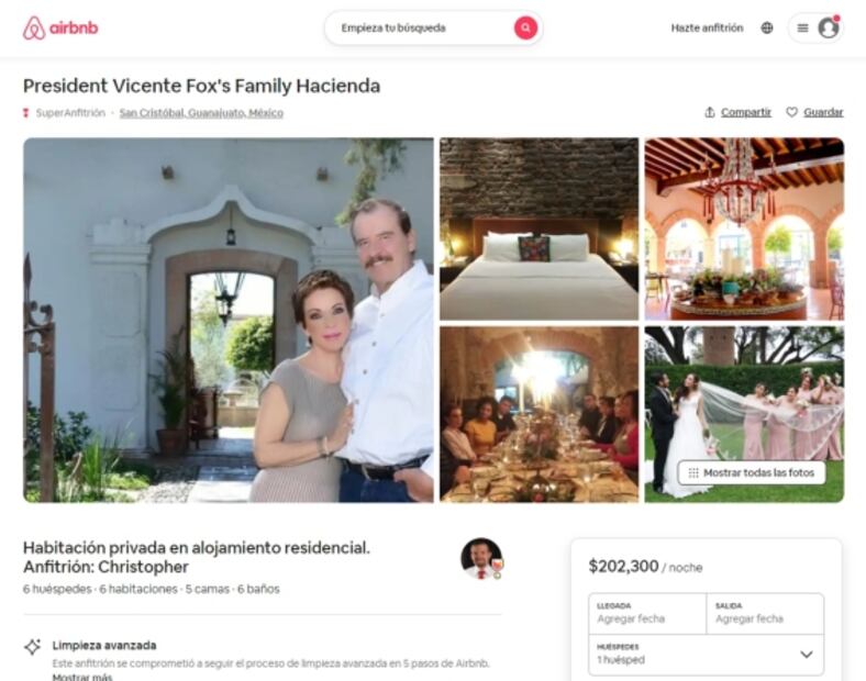 ¡Quédese en la hacienda de Vicente Fox!: expresidente la renta en Airbnb por más de 200 mil pesos la noche