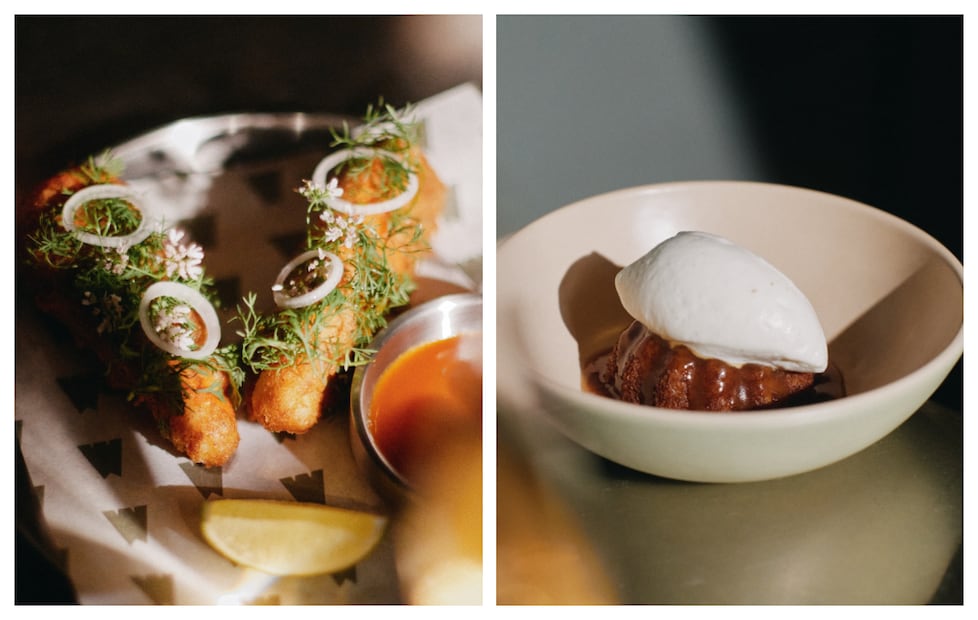 Pesca blanca capeada en cerveza negra y salsa de chiles fermentados estilo thai. Foto: IG @magazzinomx