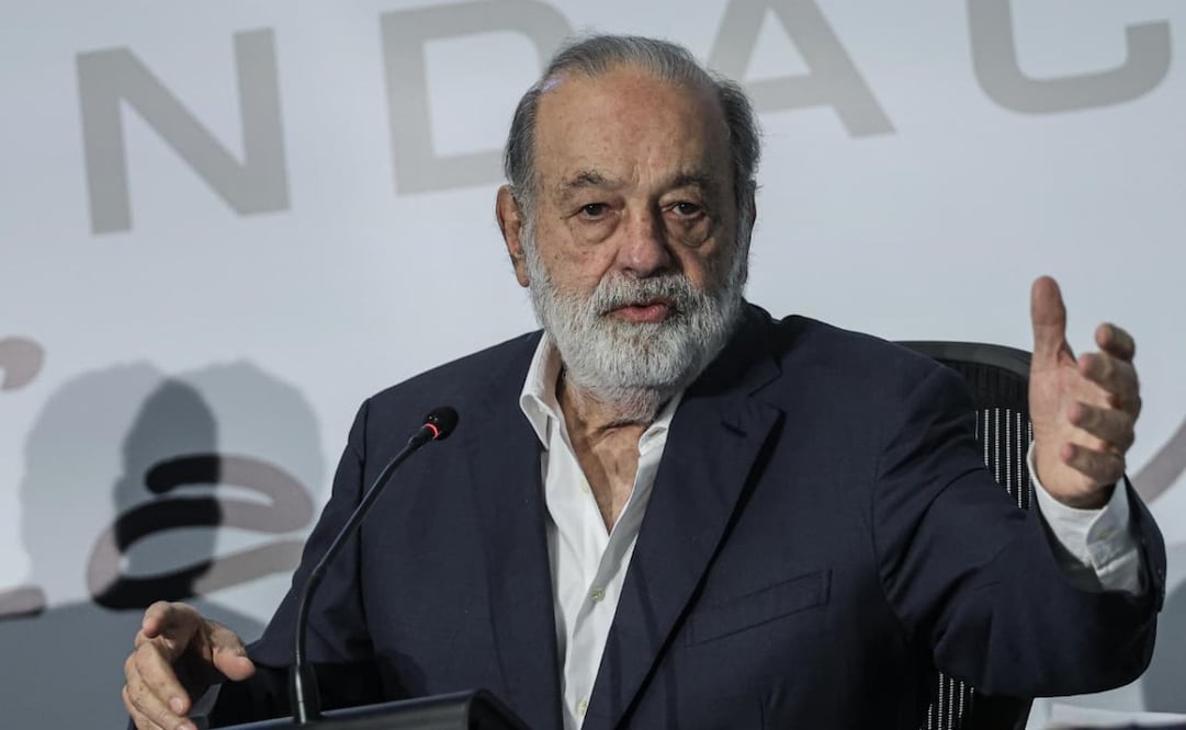 Carlos Slim durante su Conferencia Anual 2026. (26/05/26) Foto: Gabriel Pano/ EL UNIVERSAL