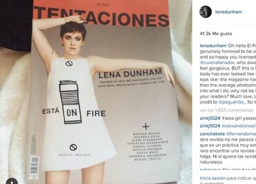 Lena Dunham reclama a revista por abuso del photoshop