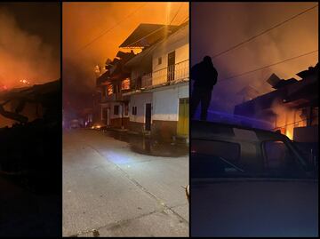 Incendio consume iglesia y cinco viviendas en Ario de Rosales, Michoacán