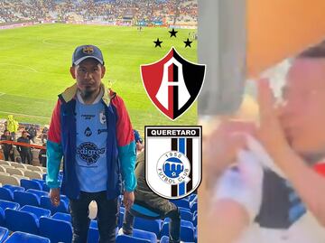 VIDEO: Barra de Atlas golpea a aficionado de Querétaro, el individuo desapareció por unas horas