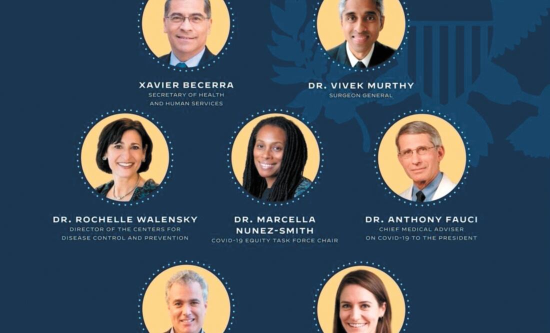 El equipo de Salud que acompañará a Biden, encabezado por Becerra, fue presentado ayer. EFE