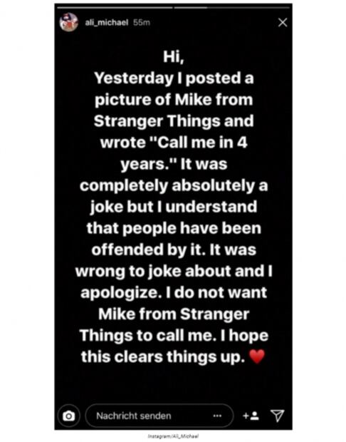 Modelo causa polémica por mensaje a actor de Stranger Things