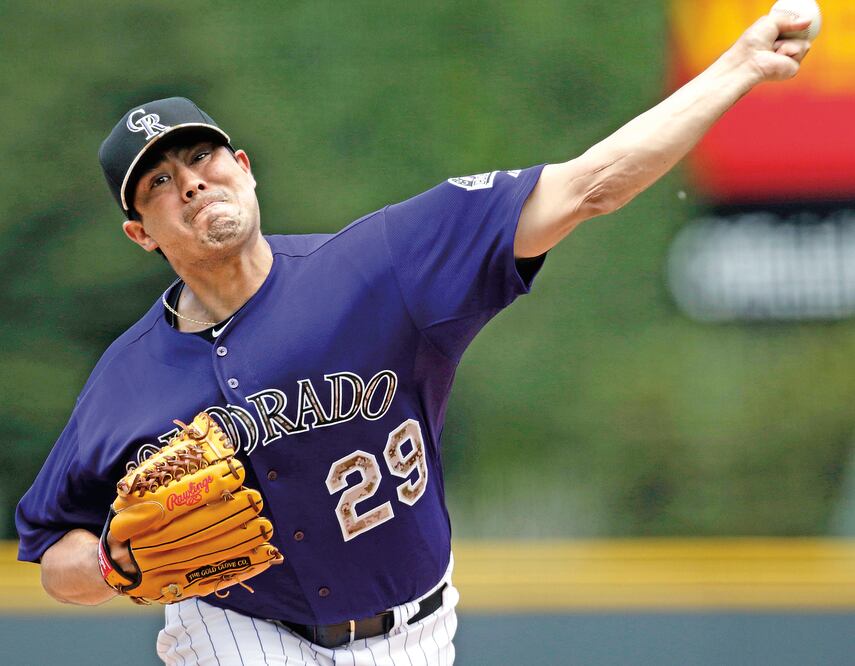 El pitcher regiomontano hizo buena labor, pero no pudo ganar. Foto: JOE MAHONEY. AP