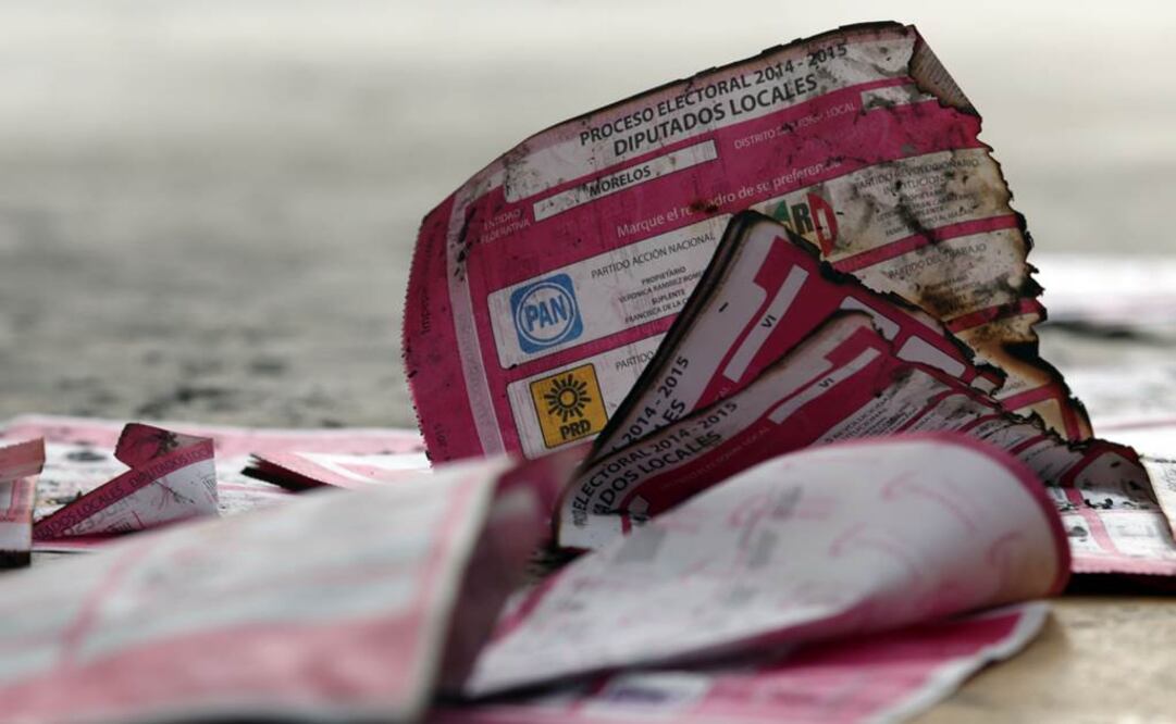 El evento más grave es la quema de papelería electoral en una casilla del municipio de Jiutepec. FOTO: Xinhua