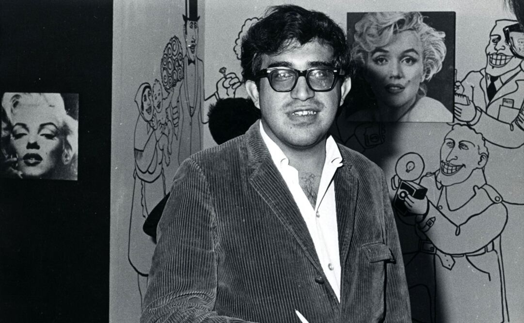 Carlos Monsiváis en la exposición “Por mi madre, bohemios”. Foto: EL UNIVERSAL