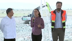 Sheinbaum supervisa obras del Tren México-Pachuca; "le vamos a ganar a AMLO en kilómetros", dice