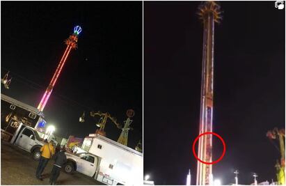 ¡Atrapados! Falla juego en feria de Tizayuca y deja a varias personas en las alturas VIDEO