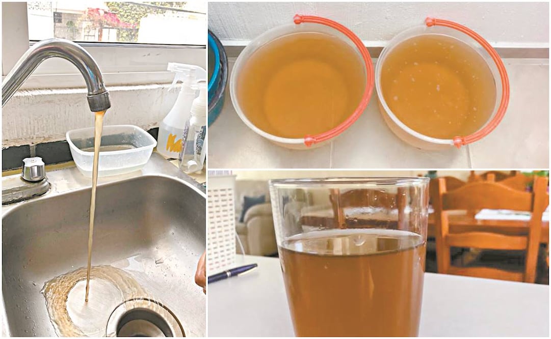 En hogares del Estado de México, las personas estaban molestas porque el agua salió turbia. Fotos: ESPECIALES