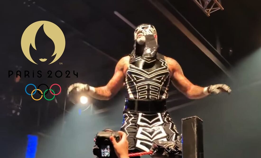 El luchador mexicano Penta Zero Miedo es ovacionado en Francia previo a los Juegos Olímpicos