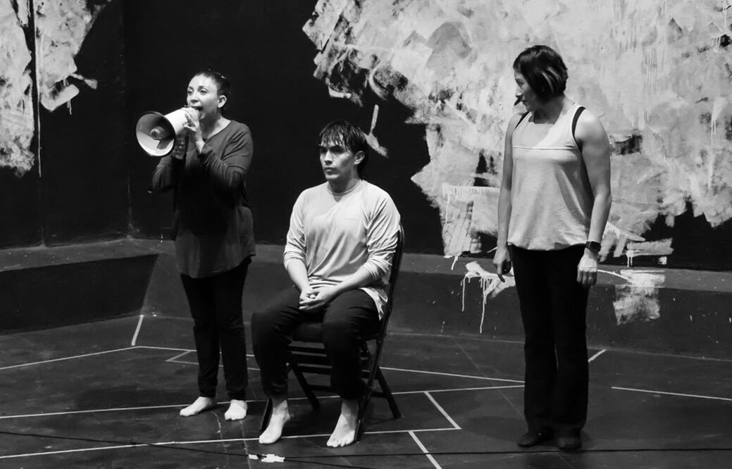 Puesta en escena "Pieza en proceso", dirigida por Myrna Moguel,
Foto: Teatro UNAM, cortesía