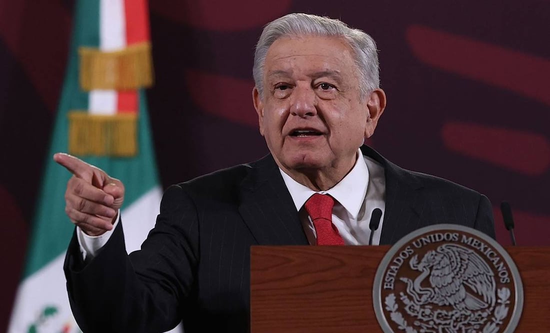 El presidente Andrés Manuel López Obrador, en su conferencia matutina. Foto: Berenice Fregoso / EL UNIVERSAL