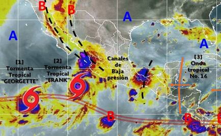 Se forma ahora la tormenta tropical "Georgette" en el Pacífico