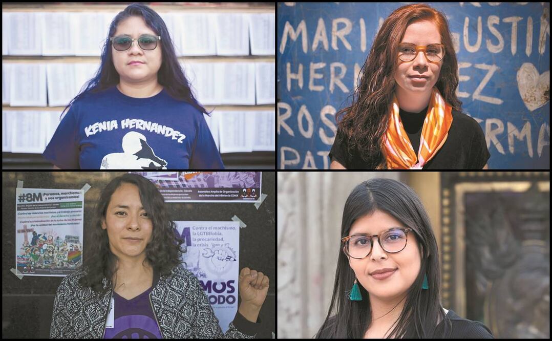 De izquierda a derecha: Yanely Fuentes, Raquel Medina, Carla Torres y Deyanira Morales. Fotografía: Fernanda Rojas/ EL UNIVERSAL.