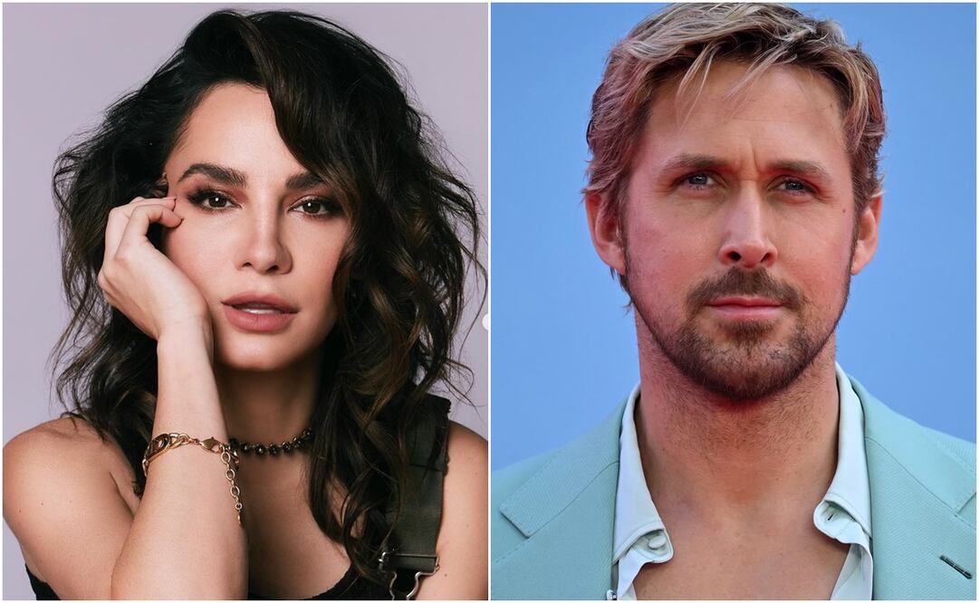 Martha Higareda y Ryan Gosling. / Fotos: Captura de Instagram @marthahigareda y  JUSTIN TALLIS / AFP