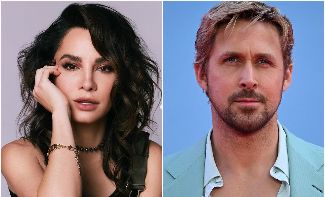 Martha Higareda y Ryan Gosling. / Fotos: Captura de Instagram @marthahigareda y JUSTIN TALLIS / AFP