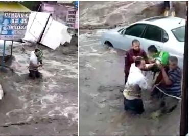 “Si lo pienso, a lo mejor no me meto", dice hombre que salvó a bebé arrastrado por la corriente en Ecatepec