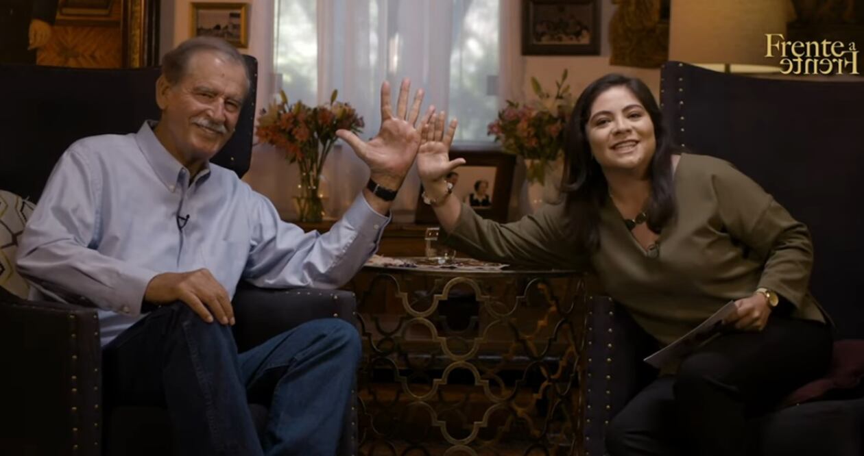 Vicente Fox y  Luz Aldán. Foto: Captura YouTube