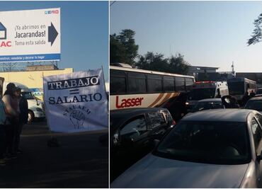 Trabajadores de la Universidad de Morelos bloquean parcialmente vías