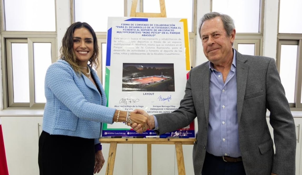 Instalan cancha MiniPitch en Cuauhtémoc; impulsan deporte infantil rumbo al Mundial 2026. Foto: Hugo Salvador