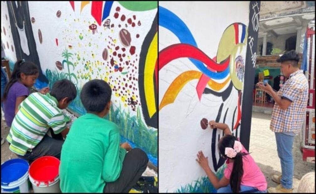 Borran mural para colocar propaganda de senadora del PES en Chenalhó, Chiapas