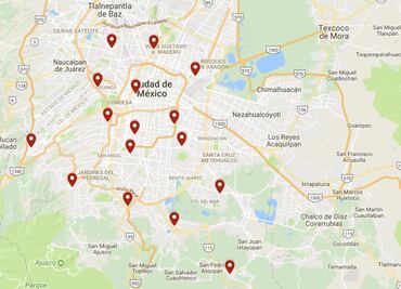 Mapa. Ranking de puntos de venta de droga por delegación