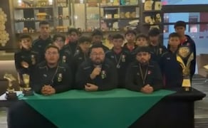 Equipo infantil de futbol sala pide apoyo para regresar a México (11/08/2026). Foto: Especial