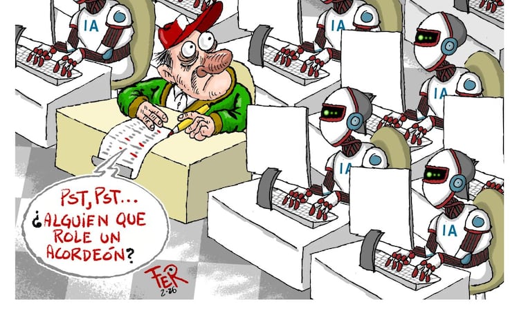 Examen de admisión. Cartón de FER