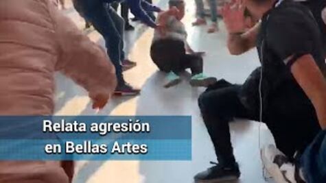 A patadas y jalones sacaron a visitante de Bellas Artes