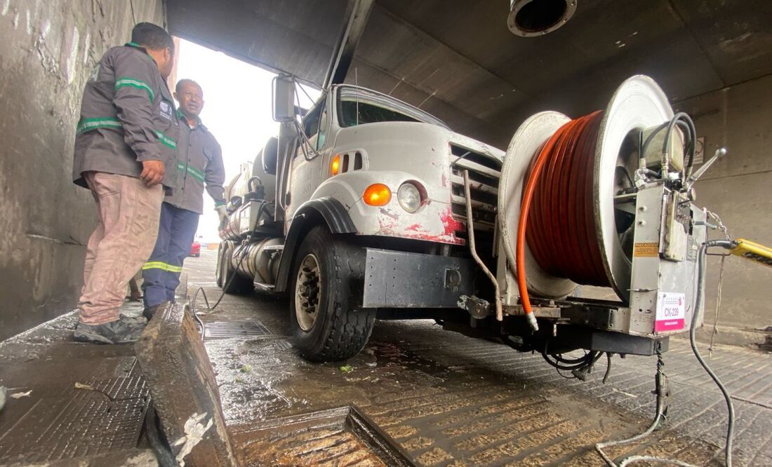 Refuerzan desazolve en la Central de Abasto; operativo “Brigada en Temporada de Patos” evita inundaciones. Foto: Juan Carlos Williams