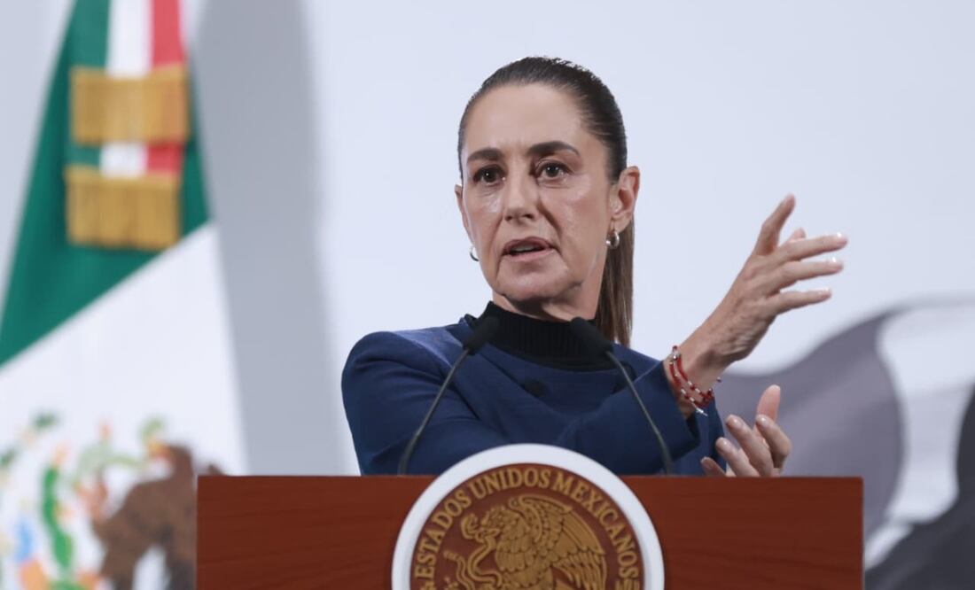 Claudia Sheinbaum en su conferencia matutina el 23 de septiembre de 2025. Foto: Fernanda Rojas / EL UNIVERSAL