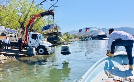 Instalan aireadores en estero El Salado de Puerto Vallarta