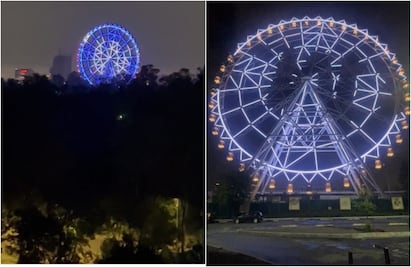 "Es W de Wrande": Parque Aztlán proyecta nombre de la capital como CDWX en rueda de la fortuna